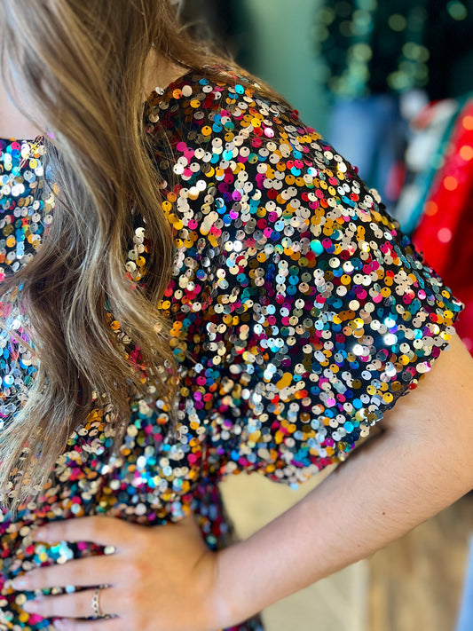 Multi Sequin Dress