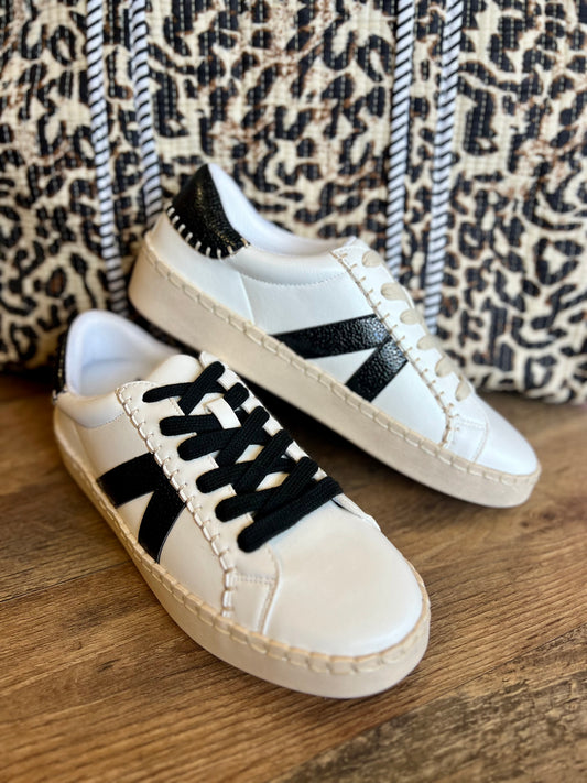Black Metallic Tennis Shoe