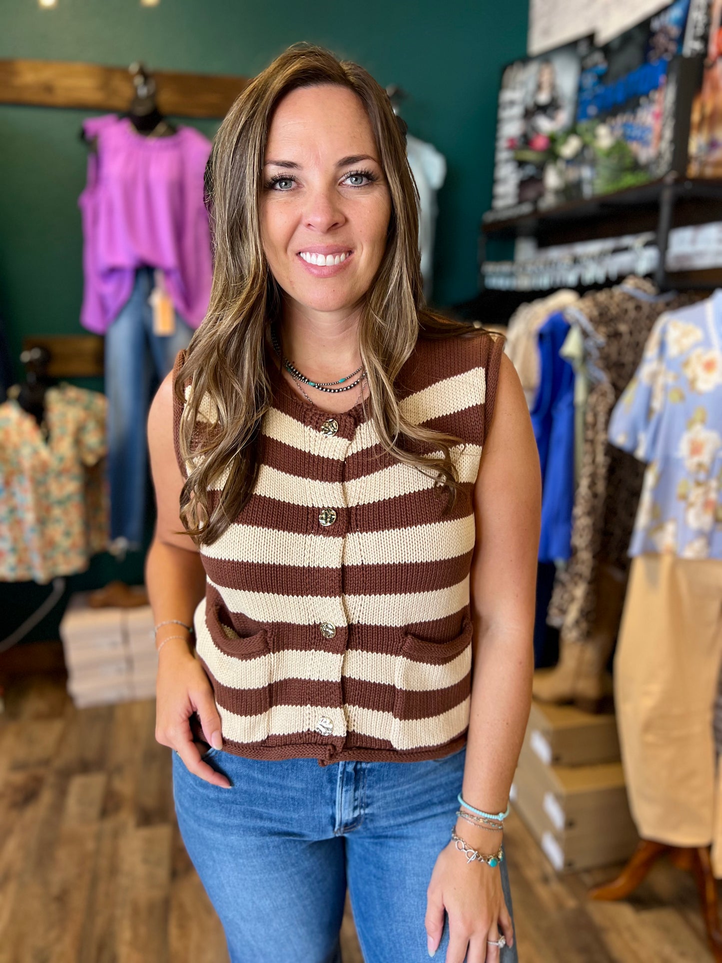 Button Down Knit Sweater