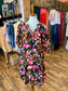Black Floral Tiered Dress