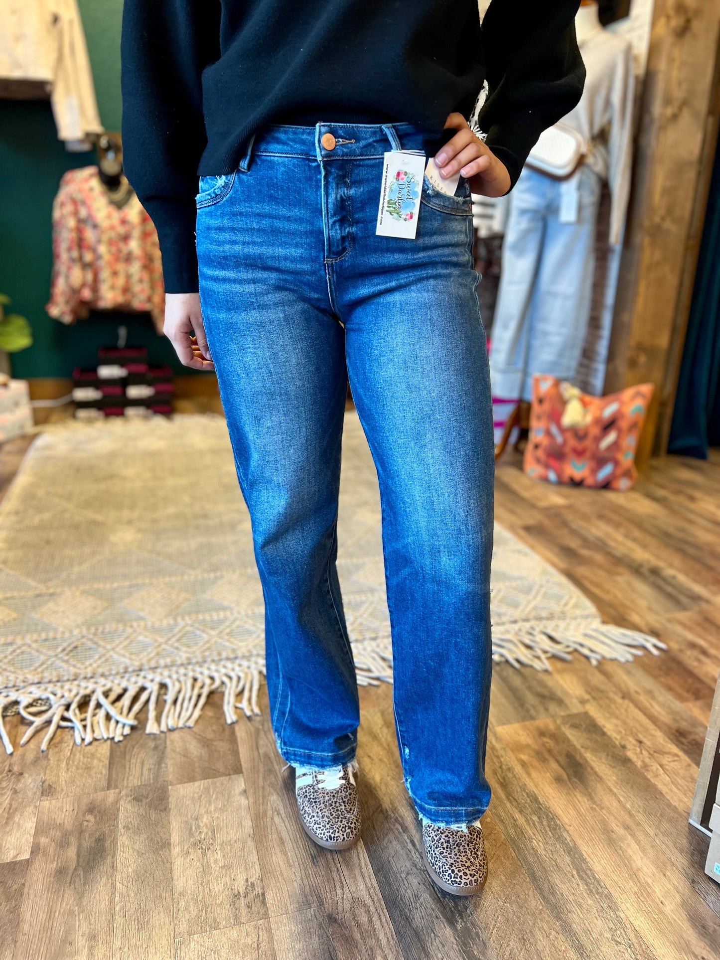 Risen Slouchy Side Seam Detail Jean