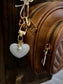 Pearl Heart Purse Keychain