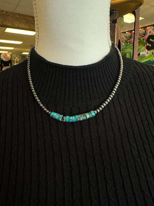 Turquoise Rondel Necklace