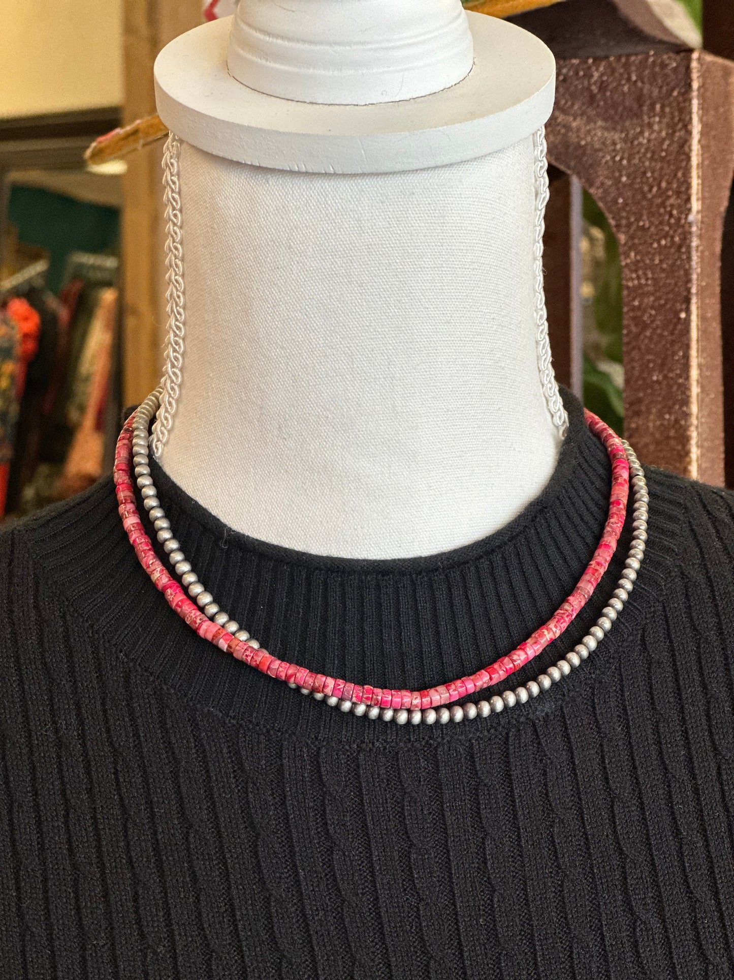 Red Double Strand Necklace