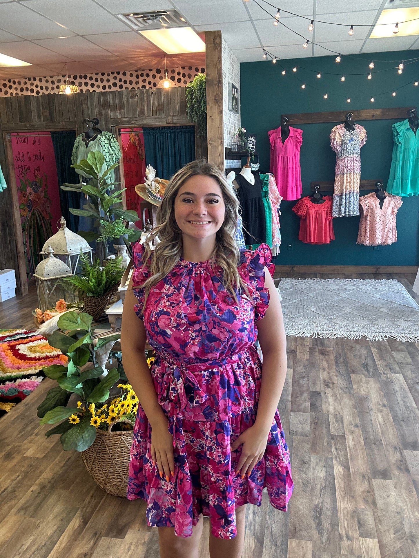 Fuchsia Bow Dress