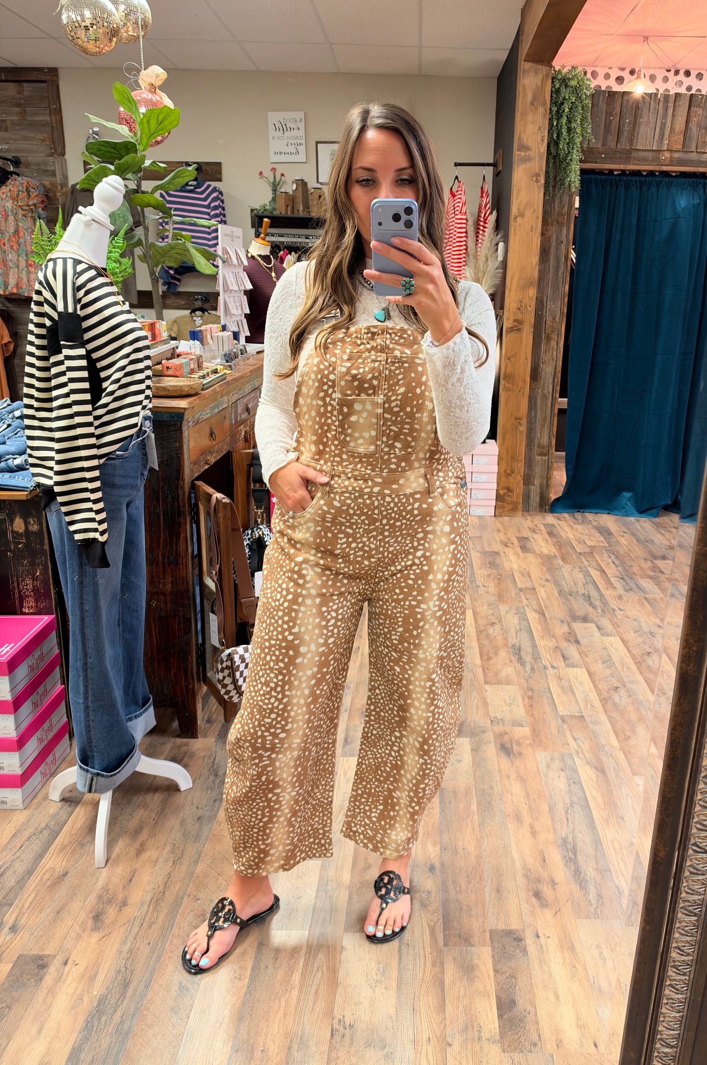 Fawn Printed Overalls