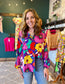Button Up Bright Floral Top