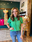 Crinkle Neck Tie Blouse