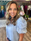 Puff Draped Sleeve Top