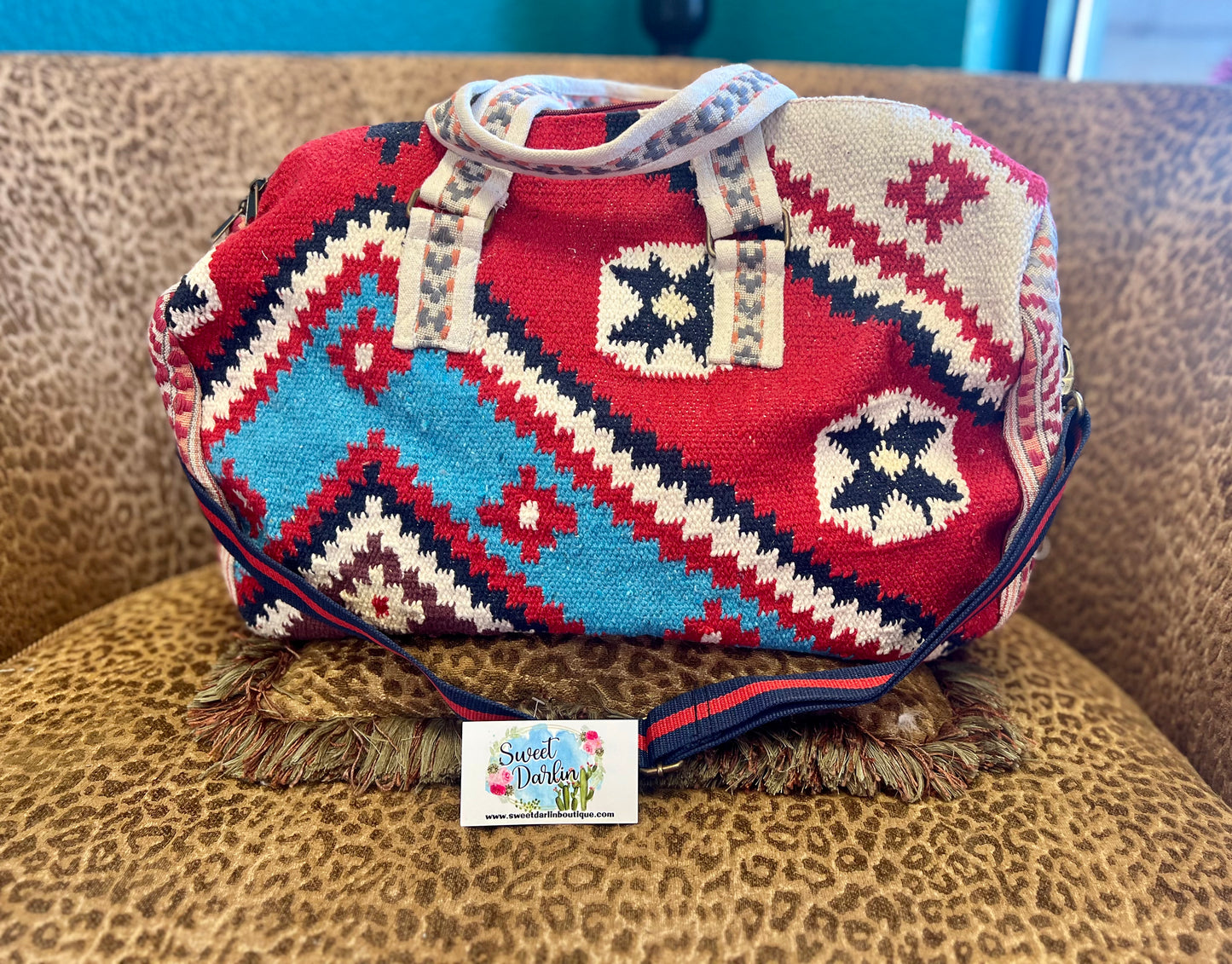 Red Aztec Duffle