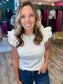 Ribbed Ruffle Tank