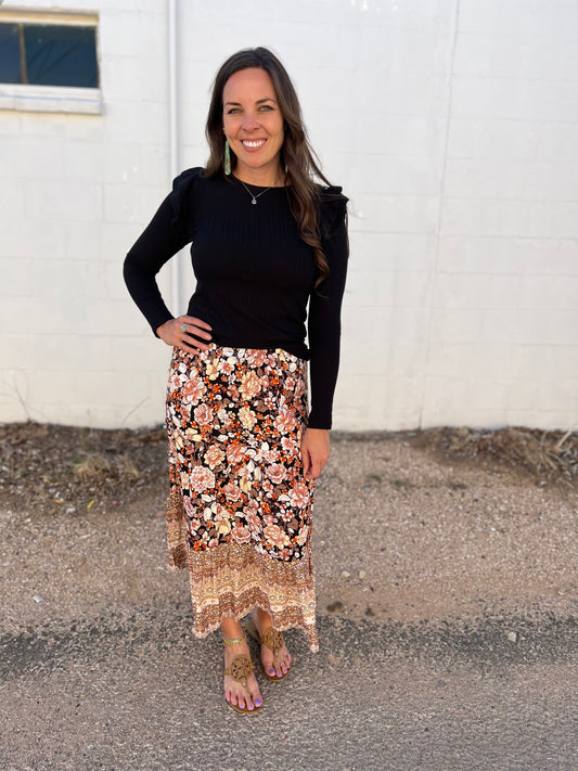 Floral Tiered Skirt