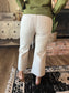Cream Kick Flare Pant