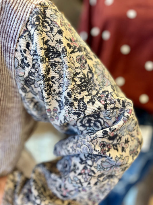 Plum Floral Jacket
