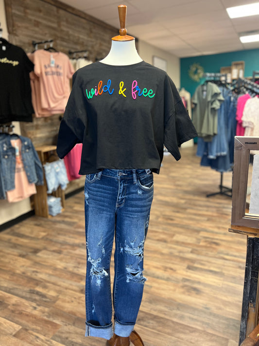 Wild & Free Crop Tee