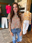 Mint Floral Ruffle Top