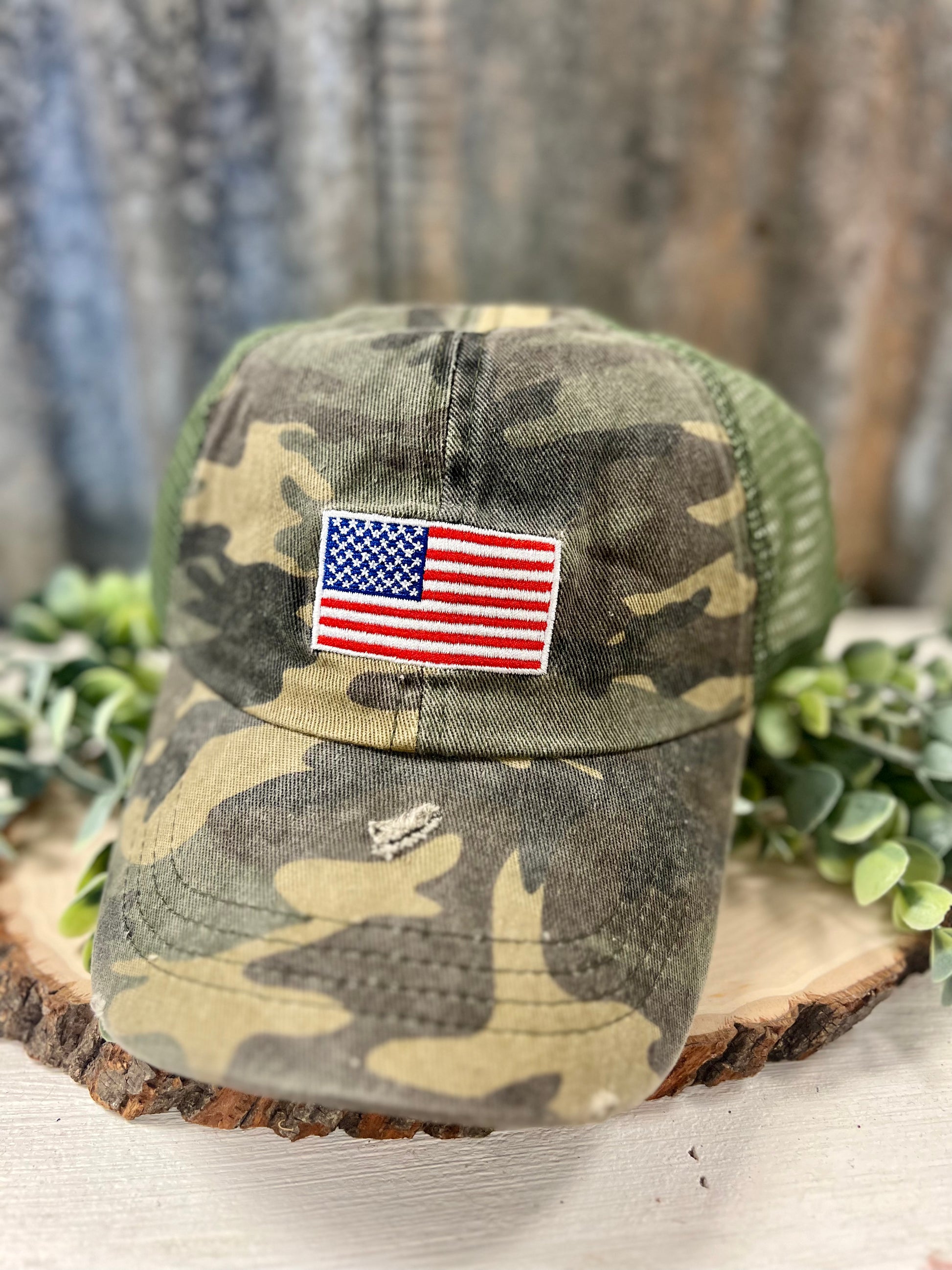 Camo online flag hat