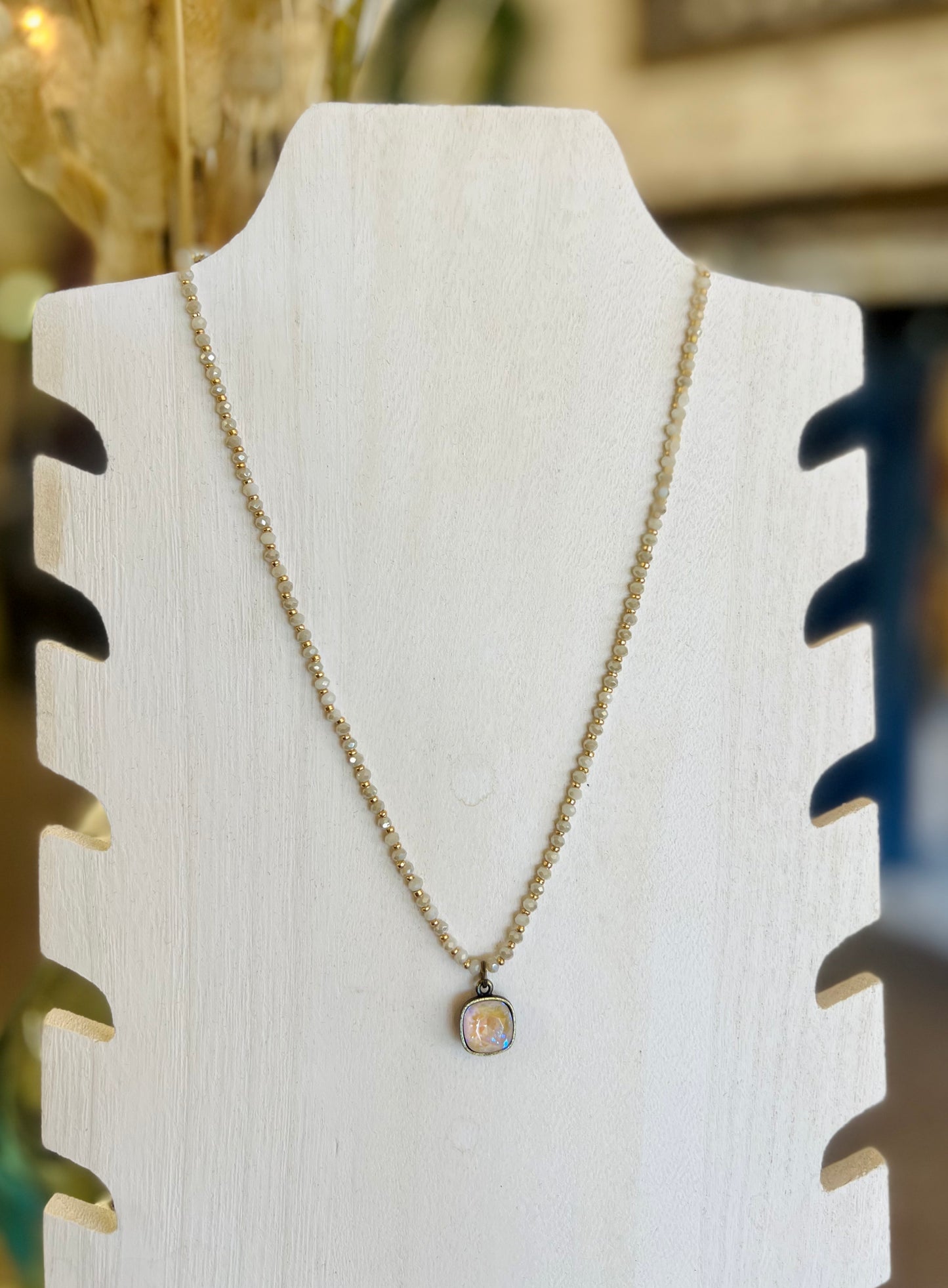 Mini Opal Drop Necklace