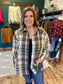 Mint Plaid Button Up